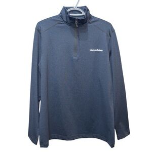 Vineyard Vines Jersey 1/4‎ Zip Hybrid Tech Performance Pullover Jacket Blue Sz S
